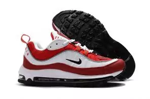 nike air max 98 team model blanc rouge